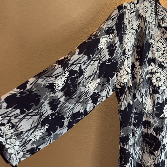 Amaya NAOMI BLACK SILK DRESS/ Size 42-M-L - Picture 8 of 14